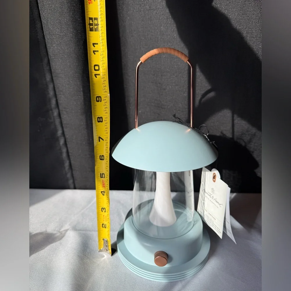 Hearth & Hand Blue LED Lantern with Dimmer Switch (Rechargeable) NIB